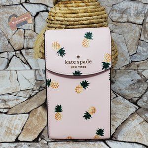 #bagsavenue fast ship Staci North South Flap Phone Crossbody Pink Kate Spade